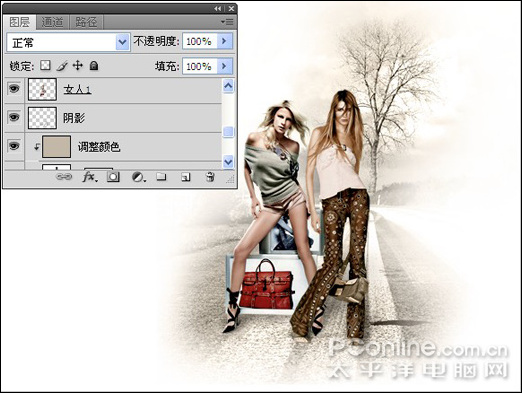 photoshop cs4 时尚女性主题宣传海报