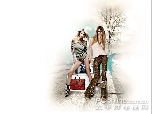 photoshop cs4 时尚女性主题宣传海报