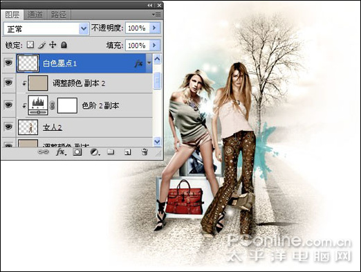 photoshop cs4 时尚女性主题宣传海报