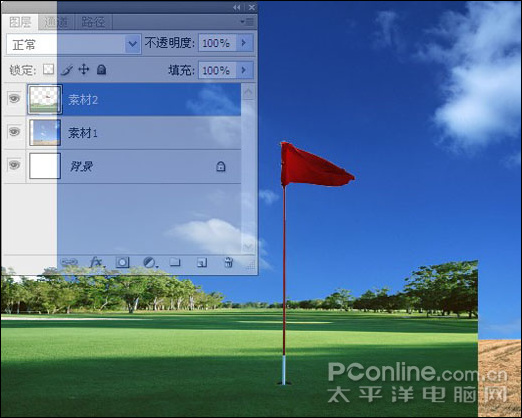 photoshop cs4 制作太平洋杯高尔夫邀请