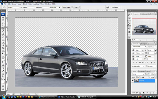 Photoshop网页制作教程：设计制作汽车网站头