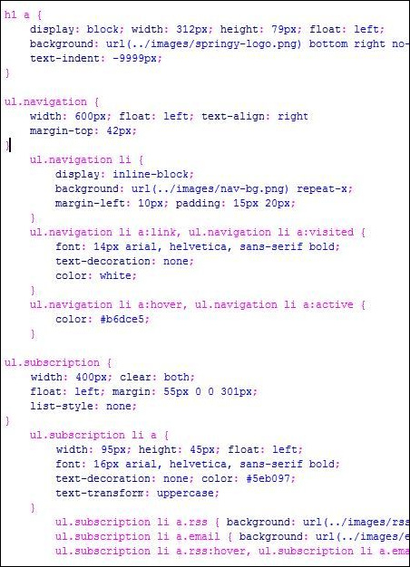 PS把PSD网站模板切图为XHTML CSS的网页