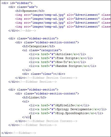 PS把PSD网站模板切图为XHTML CSS的网页
