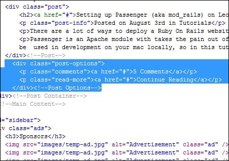 PS把PSD网站模板切图为XHTML CSS的网页