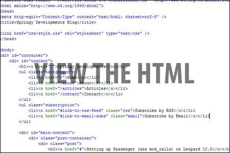 PS把PSD网站模板切图为XHTML CSS的网页