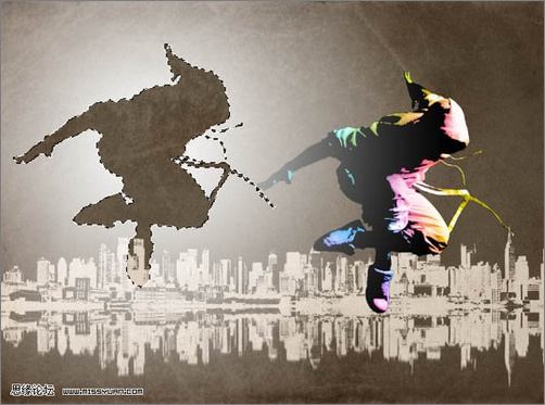 Photoshop合成:城市与音乐合成街舞海报