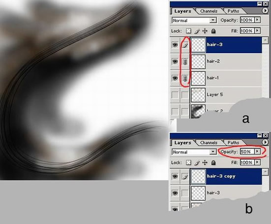 Photoshop头发精细制作教程