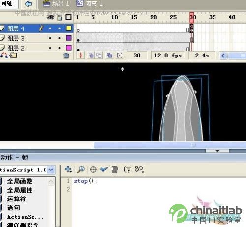 Flash打造窗纱飘动的音乐动画_中国设计秀整理