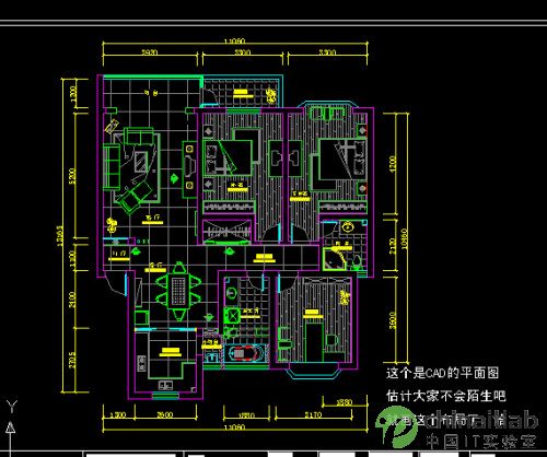 Coreldraw绘制彩色装修平面图_天极设计在线整理
