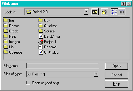 Win95 FileOpen Dialog