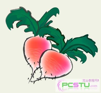 AdobeIllustrator绘制萝卜（图一）