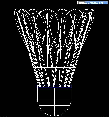 AutoCAD三维建模制作立体羽毛球_天极设计在线整理