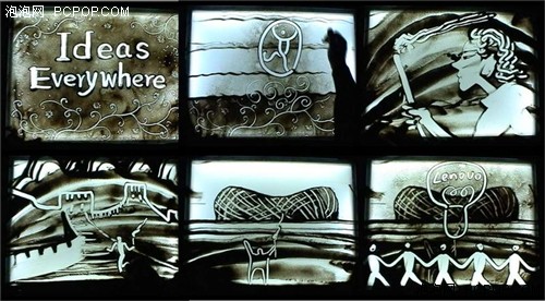 联想IdeaPad发布会现场灵感沙画艺术