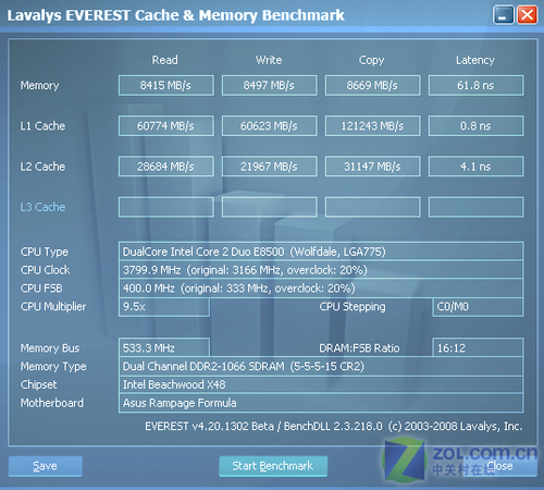 稳超至DDR2-1066 金泰克4GB内存评测 
