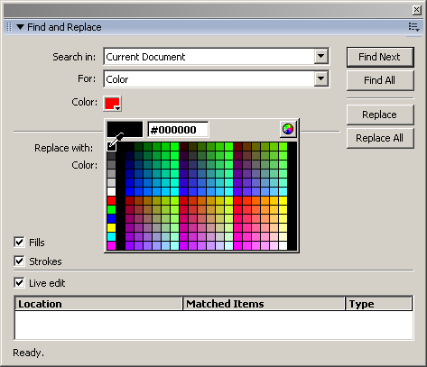 Flash MX 2004新功能：查找替换