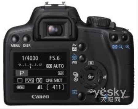 EOS 1000D背部