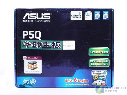 最便宜全固态八相供电P45 华硕P5Q图赏 最便宜全固态八相供电P45 华硕P5Q图赏