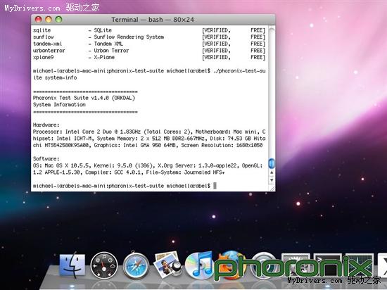 Mac OS X 10.5、Ubuntu 8.10性能大比拼