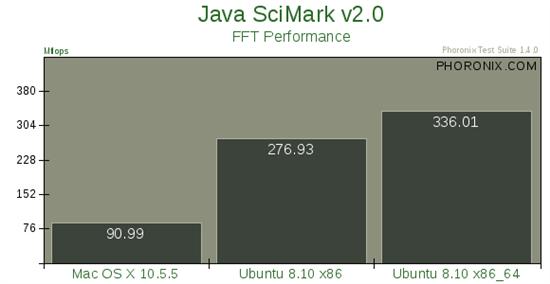 Mac OS X 10.5、Ubuntu 8.10性能大比拼