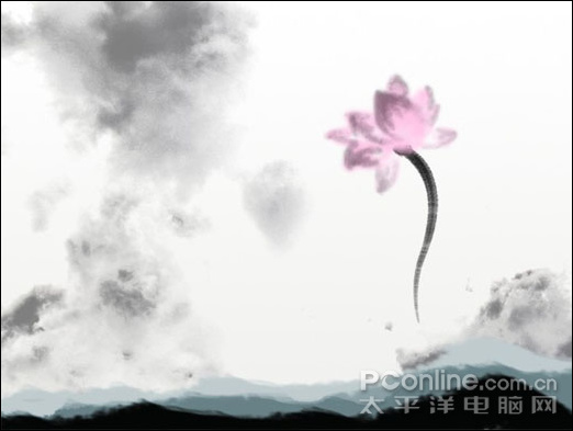 Photoshop教程:水墨荷花特效表现 Photoshop教程:水墨荷花特效表现