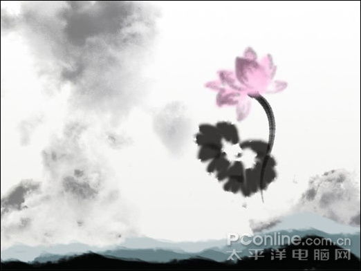 Photoshop教程:水墨荷花特效表现 Photoshop教程:水墨荷花特效表现