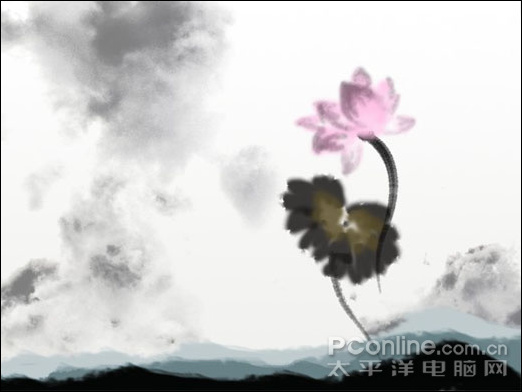 Photoshop教程:水墨荷花特效表现 Photoshop教程:水墨荷花特效表现