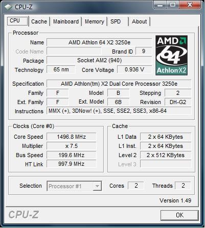 22W低功耗双核Athlon X2 3250e实测