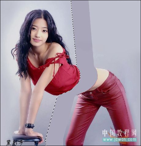 Photoshop教程：图片切割合成猕猴桃美女