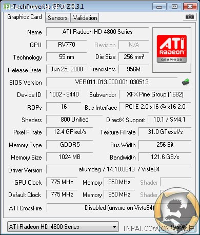 XFX镭卡处女航 讯景1GB版HD 4870首测