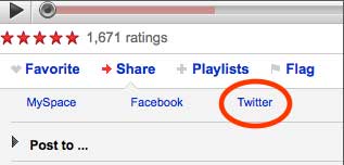 YouTube添加Twitter按钮 可直接分享视频地址