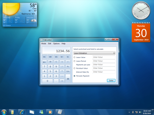 微软首次公开展示Windows 7系统截图