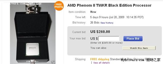 AMD超频处理器开始在eBay拍卖 起价1美元