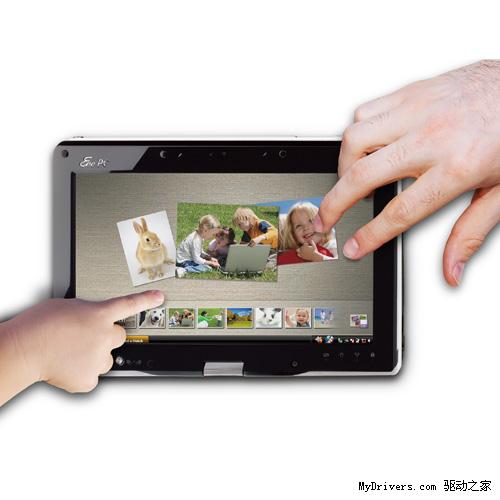 华硕发布全球首款多点触摸Tablet上网本 预装Win7
