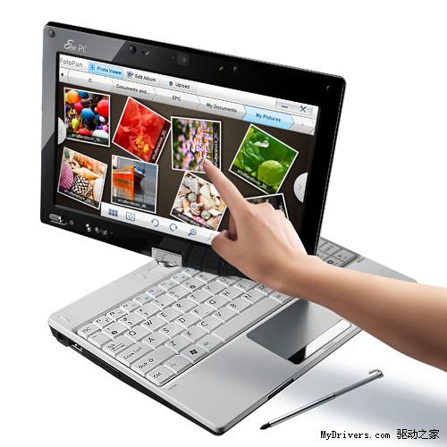 华硕发布全球首款多点触摸Tablet上网本 预装Win7