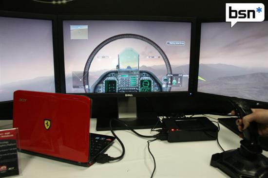 AMD展示法拉利轻薄本外接HD 5870显卡