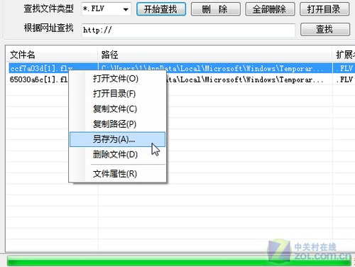 临时文件分类搜索 轻松淘尽IE缓存资源