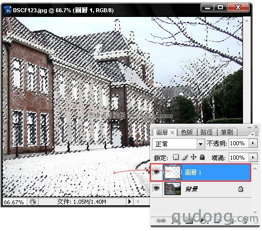 Photoshop滤镜制作迷人的雪景效果