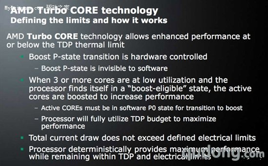 AMD Phenom II X6/X4 Turbo CORE智能加速详解