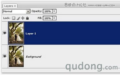 Photoshop制作射入森林中的太阳光线