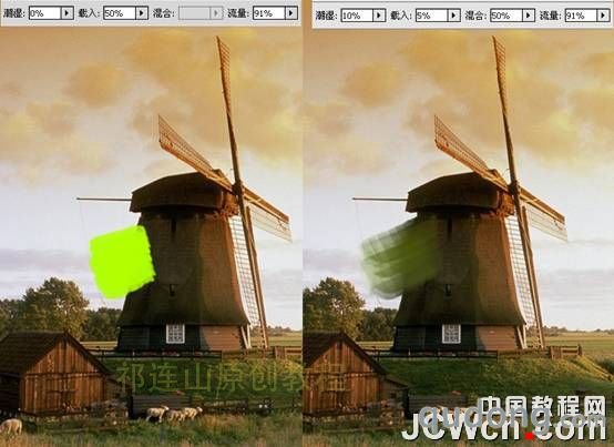 Photoshop CS5新功能教程：混合器画笔轻松圆你画家梦_中国教程网