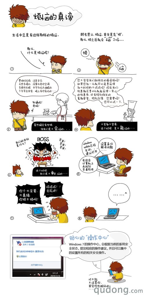 看漫画学Win7：分享Windows 7的小故事