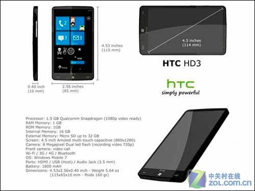WP7手机再起波澜 HTC Gold曝11月份上市