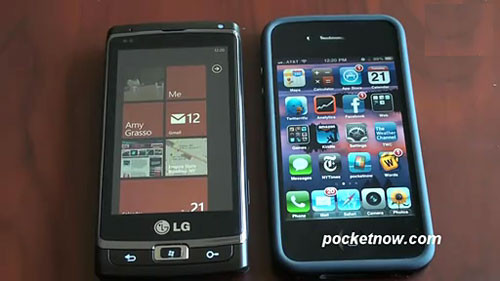 WP7碰iOS4 Optimus7和iPhone4巅峰对决