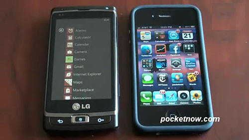 WP7碰iOS4 Optimus7和iPhone4巅峰对决