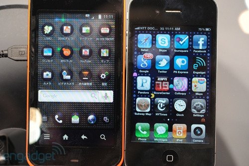 960x640之争 夏普IS03对抗苹果iPhone4