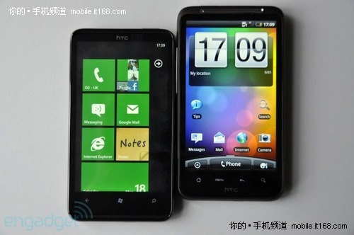4.3寸巅峰旗舰对决 HTC HD7/Desire HD