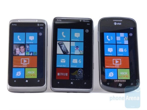 HTC HD7/Surround/三星Focus对比图赏