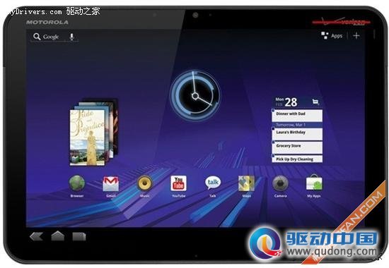 摩托罗拉双核平板Xoom上市计划曝光