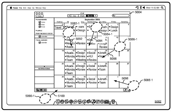 Apple multi-touch Spaces patent illustration