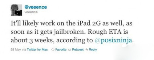 美黑客称苹果iPad2越狱三周后放出